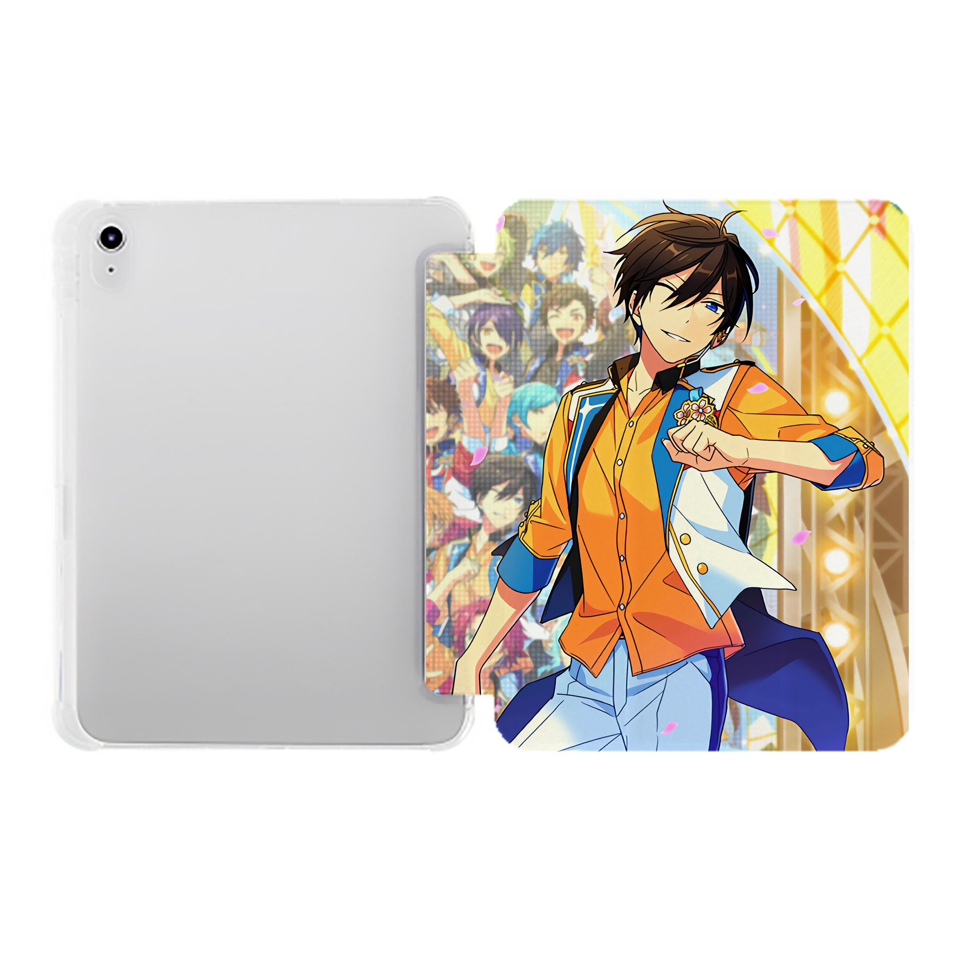 （画像用） あんさんぶるスターズ! Ensemble Stars IPad ケース ペン収納付き 三つ折りスタンド PUレザー×シリコン 対応機種9.5/10.5/10.9インチ